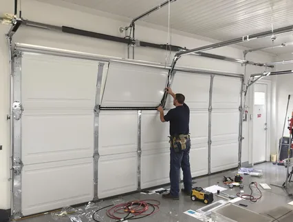Garage Door Section Replacement in Tolland