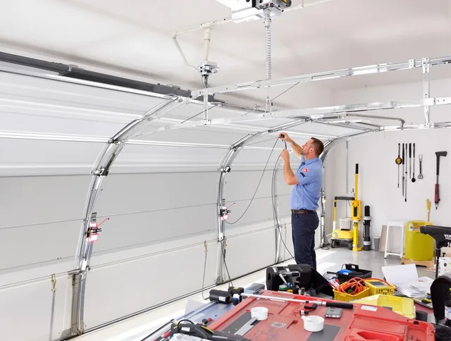 Garage door cable repair service by Tolland Garage Door Repair in Tolland