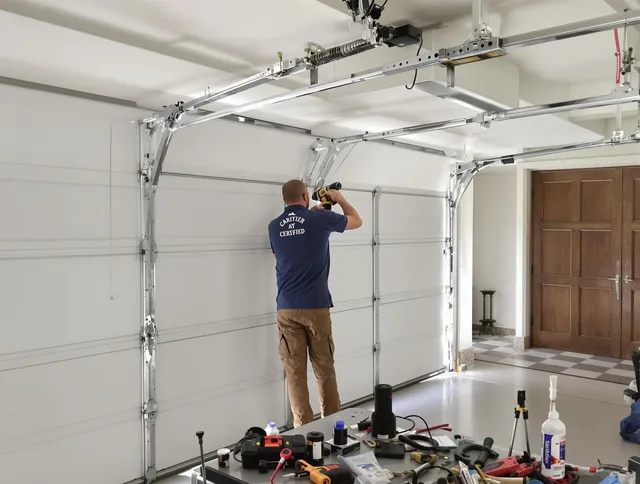 Tolland Garage Door Repair certified technician performing precision garage door repair in Tolland