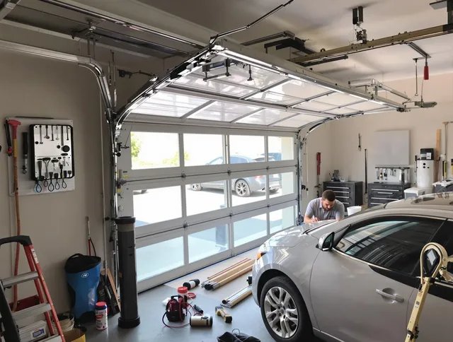 Garage door noise reduction service by Tolland Garage Door Repair in Tolland